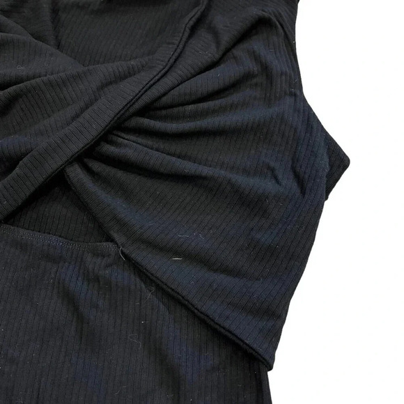 Astr Black Montrose Off Shoulder Cut Out Bodysuit L - Picture 3 of 6